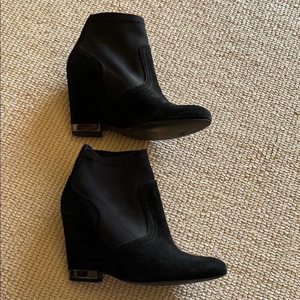 Tory Burch Black Wedge Ankle Boots